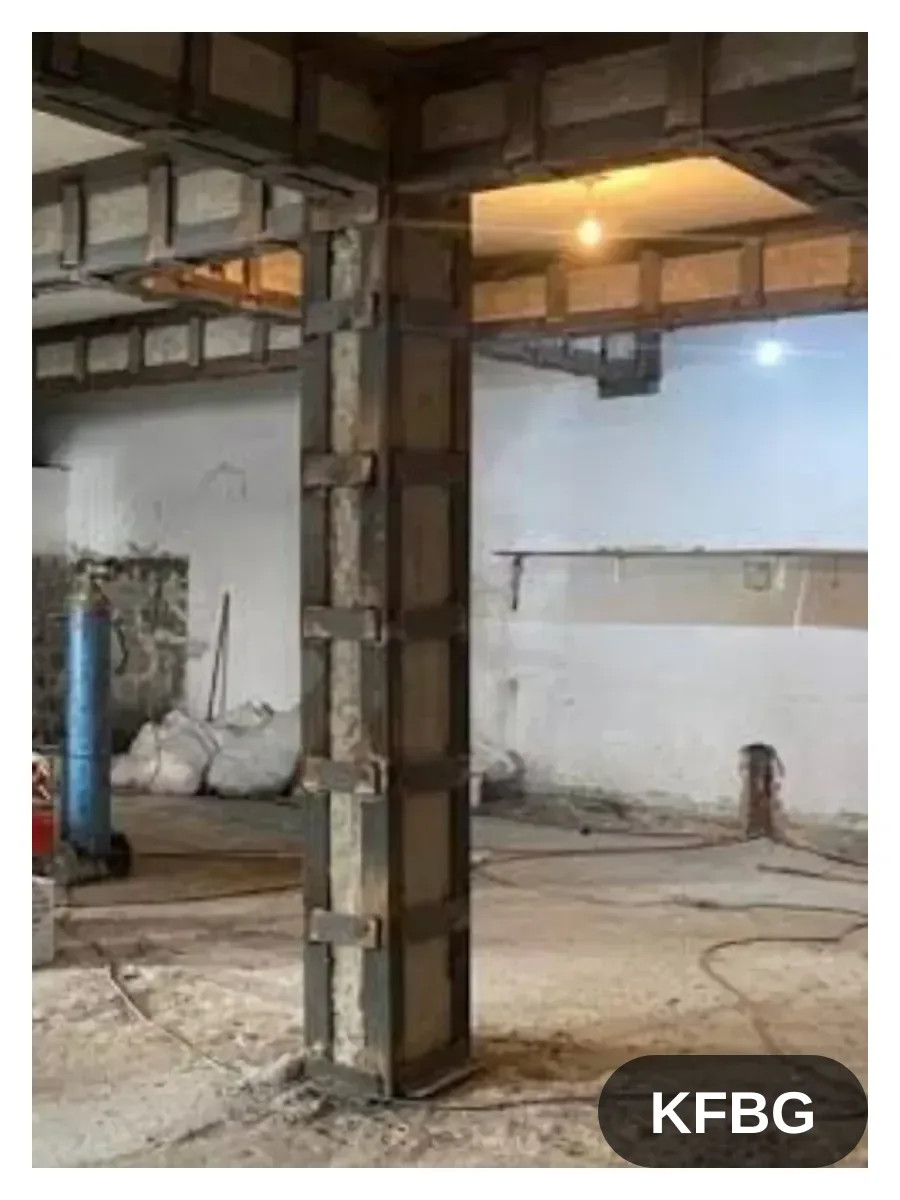 Betonarme mantolama güçlendirme kalıp ve donatı çalışması