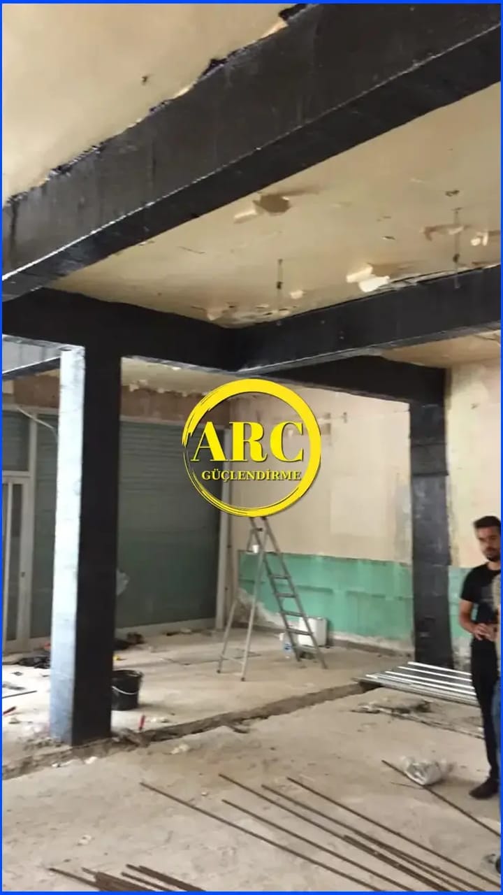 Betonarme perde duvarlarda karbon elyaf kullanilarak yanal rijitlik arttirma.