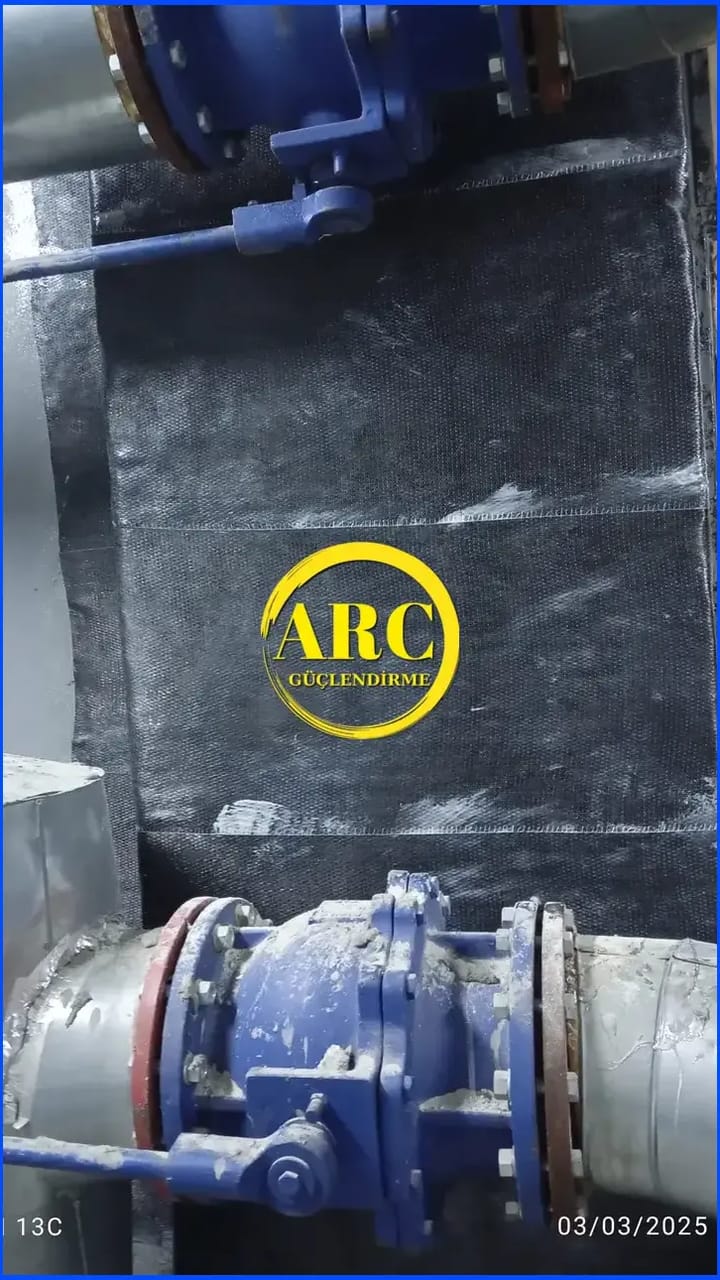 Eski teras catilarda beton elemanlarinin CFRPCarbon Fiber ile mukavemet arttirimi.