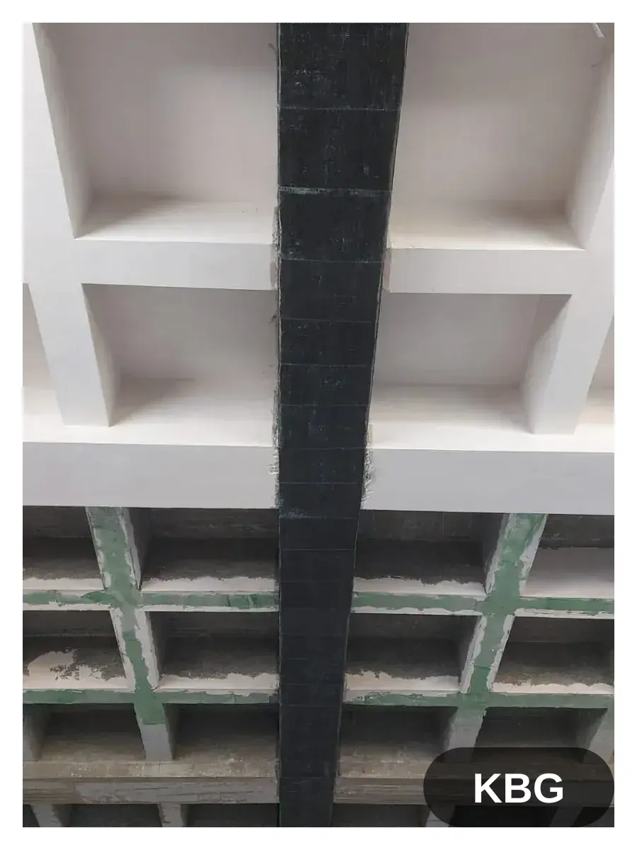 Betonarme döşemede FRP laminat takviye detayı Betonarme döşemede FRP laminat takviye detayı