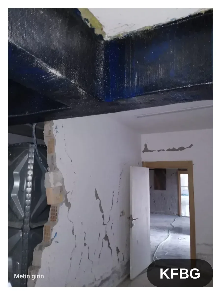 Kiriş mesnet bölgesinde lifli polimer sargı ile kesme takviyesi